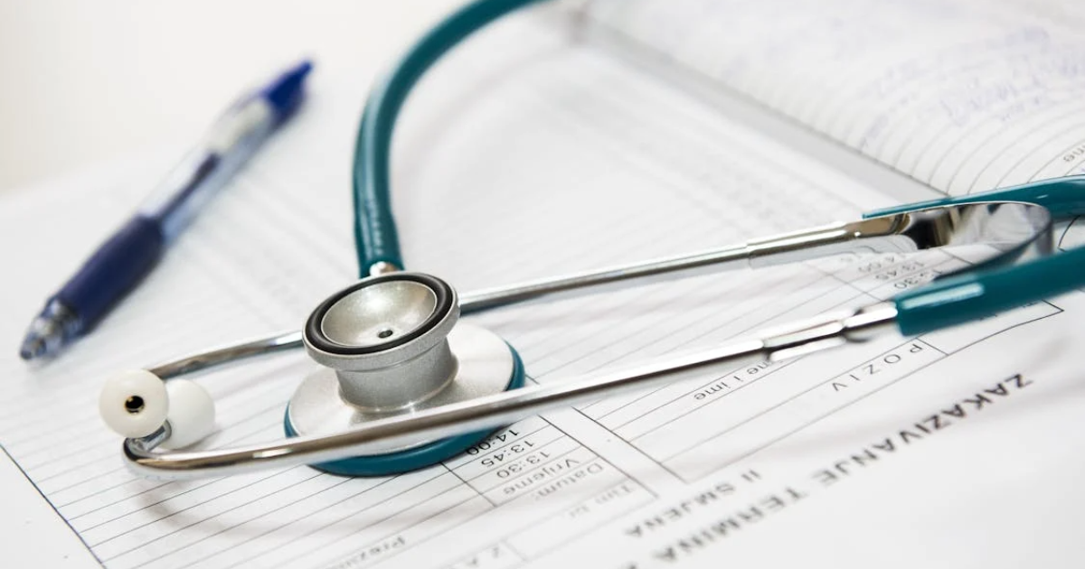 Diagnóstico veterinario de cerca en un cuaderno